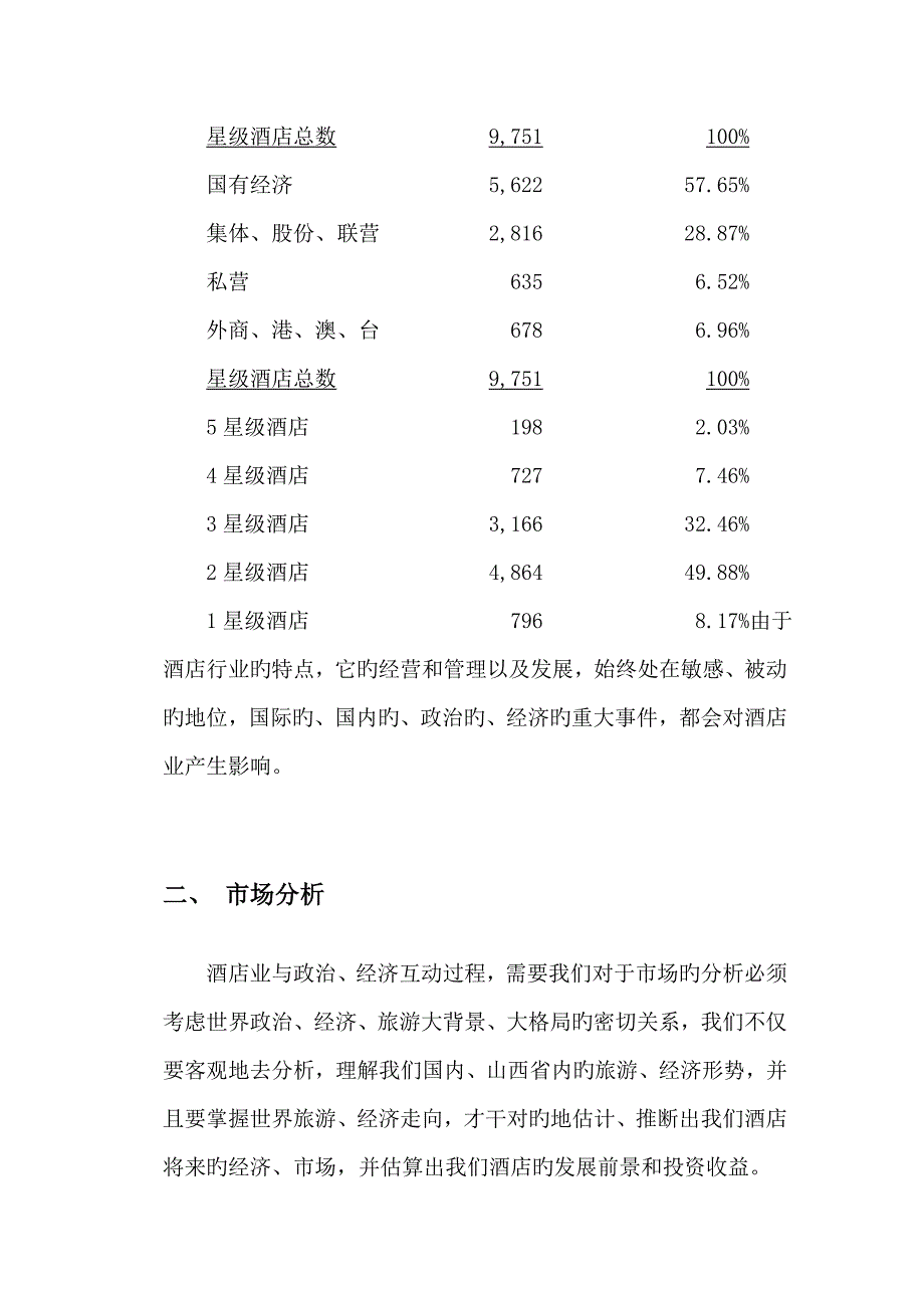 山西投资兴建酒店项目的可行性分析报告_第2页