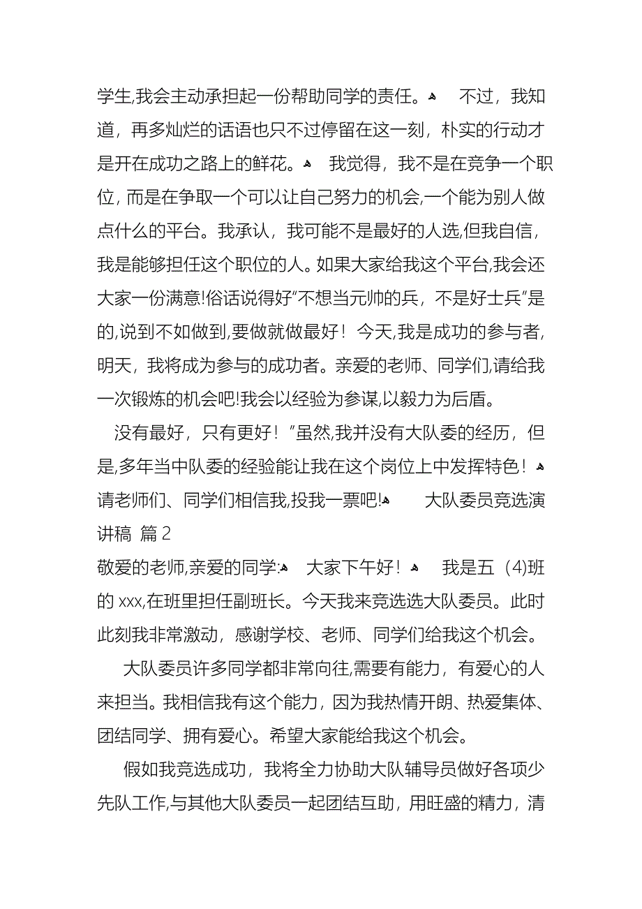 关于大队委员竞选演讲稿汇总九篇_第2页