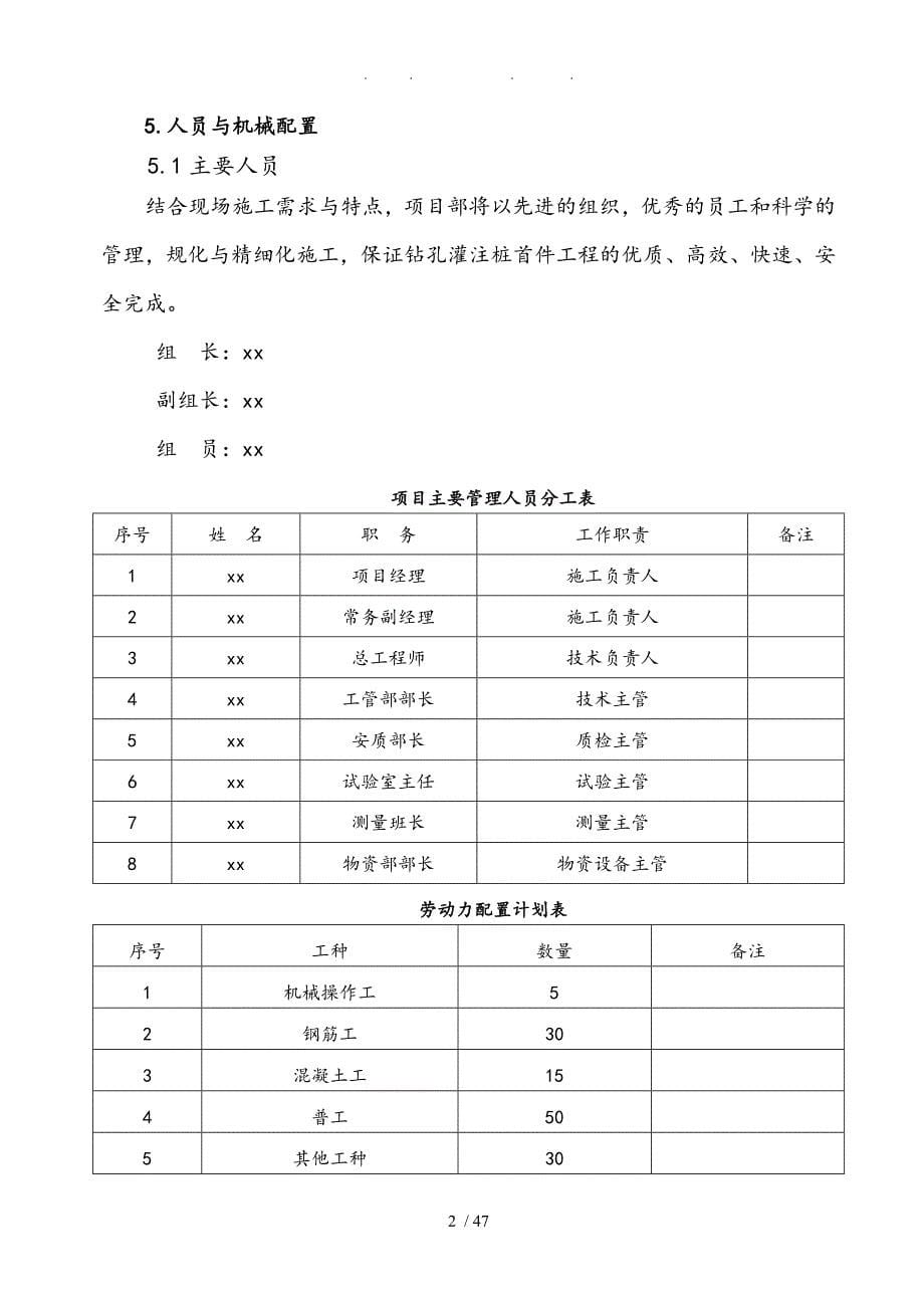 铁路工程钻孔灌注桩首件工程施工组织设计方案_第5页