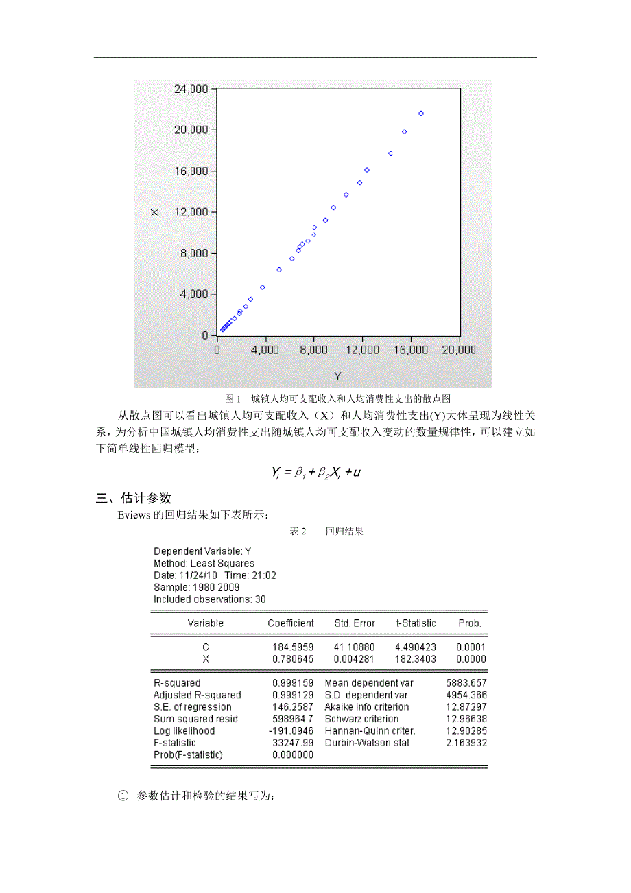 研究城镇居民可支配收入与人均消费性支出的关系.doc_第2页