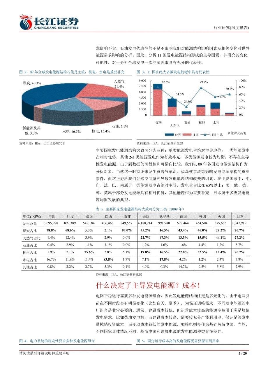 煤炭行业：发电能源结构深度研究：禀赋不改现状维持技术环保无力颠覆1102_第5页