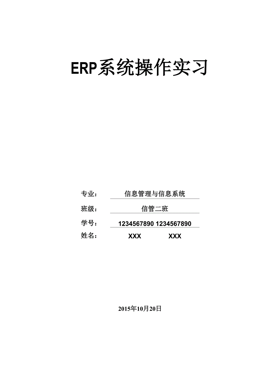 ERP系统操作实习_第1页