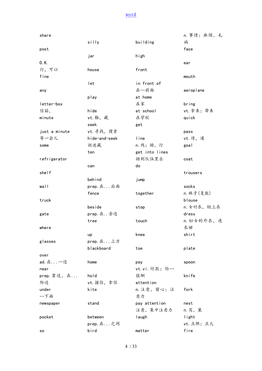 3L英语14册单词_第4页