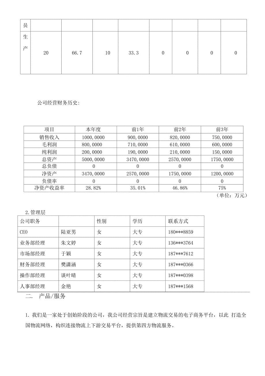 多多物流公司商业实施计划书_第5页