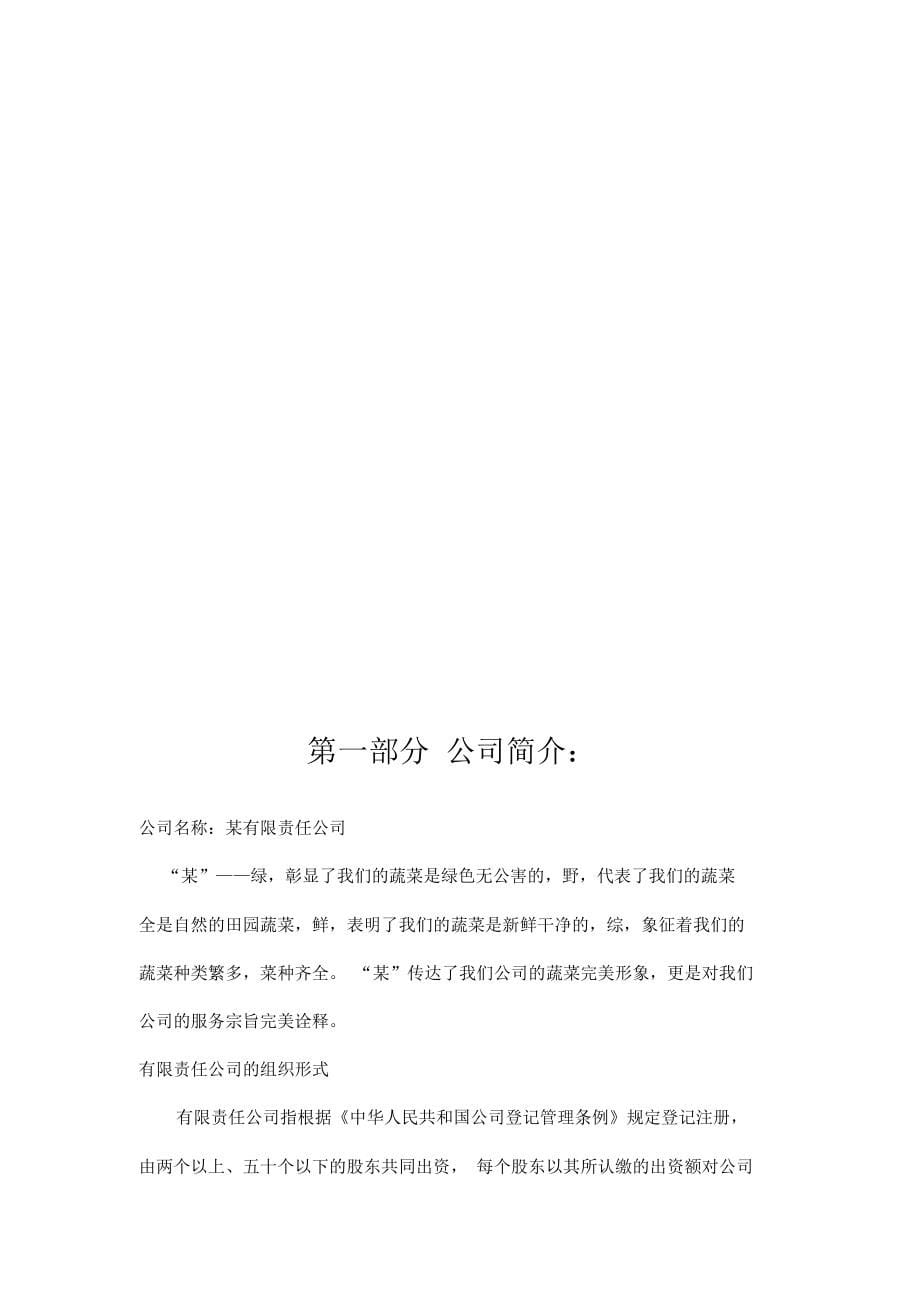 绿色组合蔬菜商业实施计划书_第5页