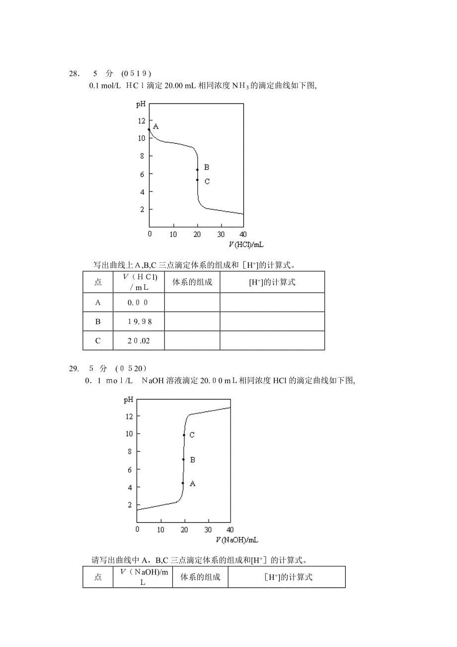 酸碱滴定复习题_第5页