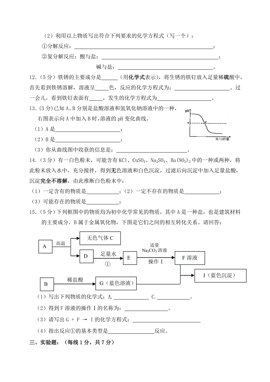 酸碱盐复习测试卷.doc_第3页