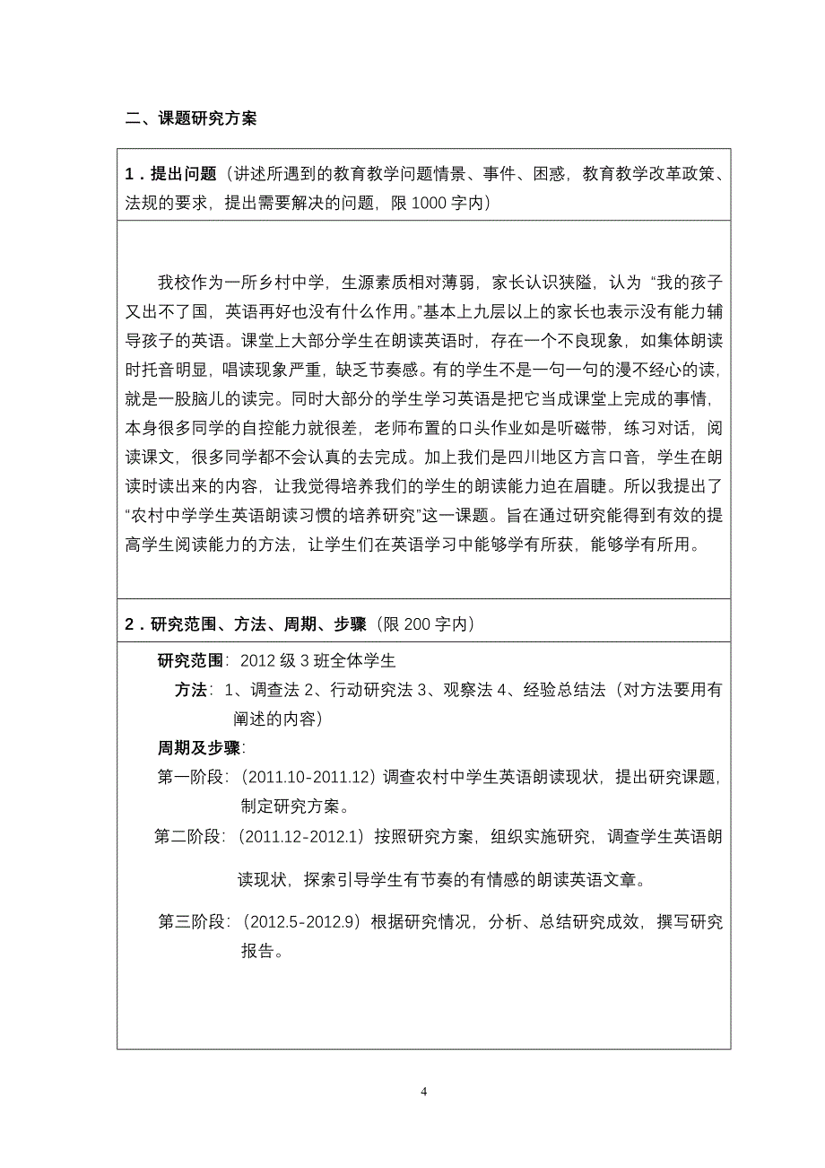 2011年县立项课题申请书(1)_第4页