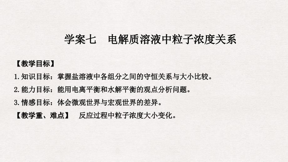 高考化学总复习 第8章 水溶液中的离子平衡 学案七 电解质溶液中粒子浓度关系配套课件 新人教版_第1页