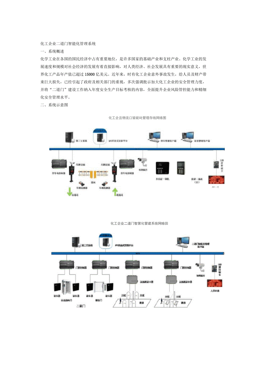 化工企业二道门智能化管理系统_第1页