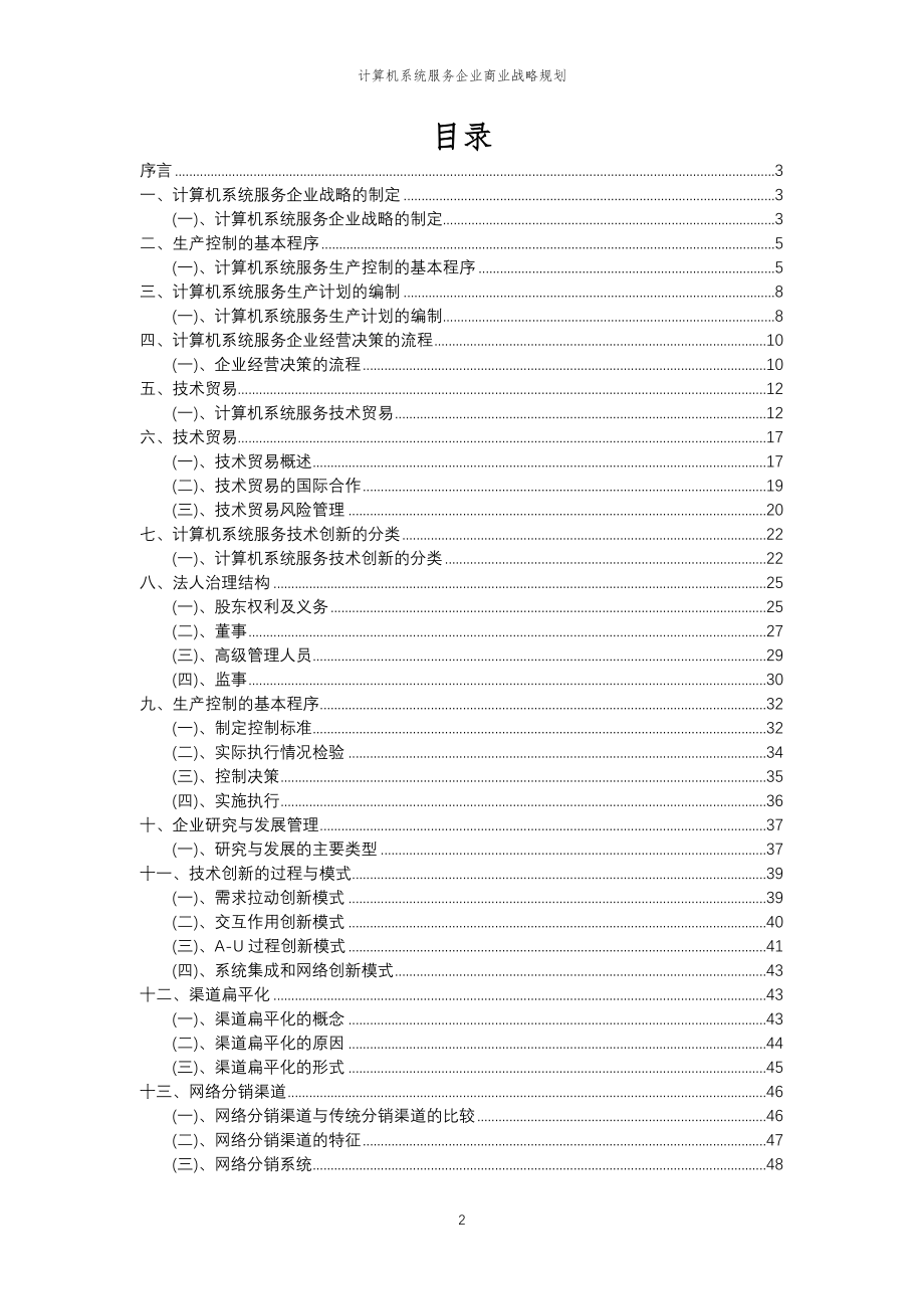 2023年计算机系统服务企业商业战略规划_第2页