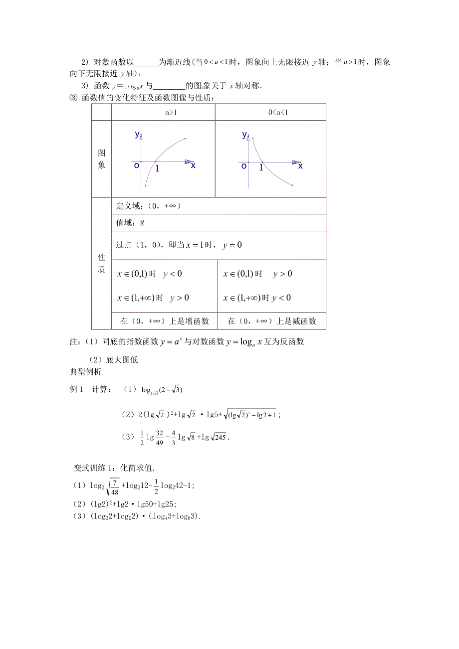 江苏省徐州市建平中学高二数学对数式与对数函数1学案_第2页
