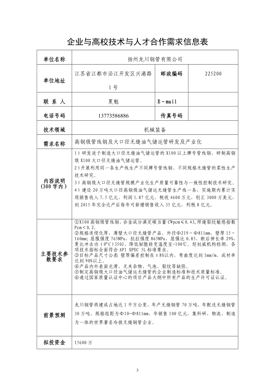 扬州市企业技术需求汇编_第3页