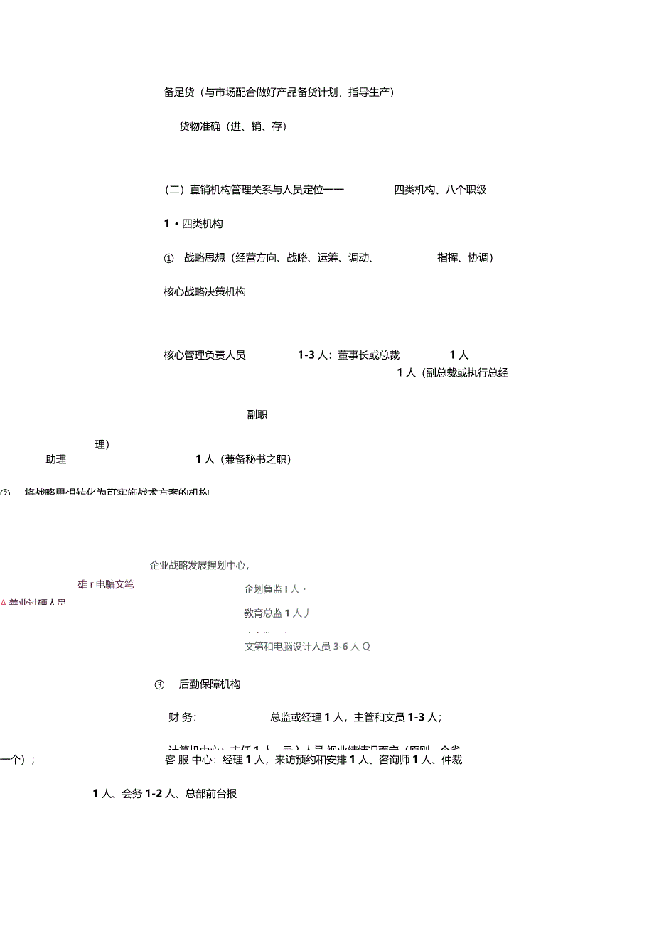 直销公司人员和部门的配置_第4页