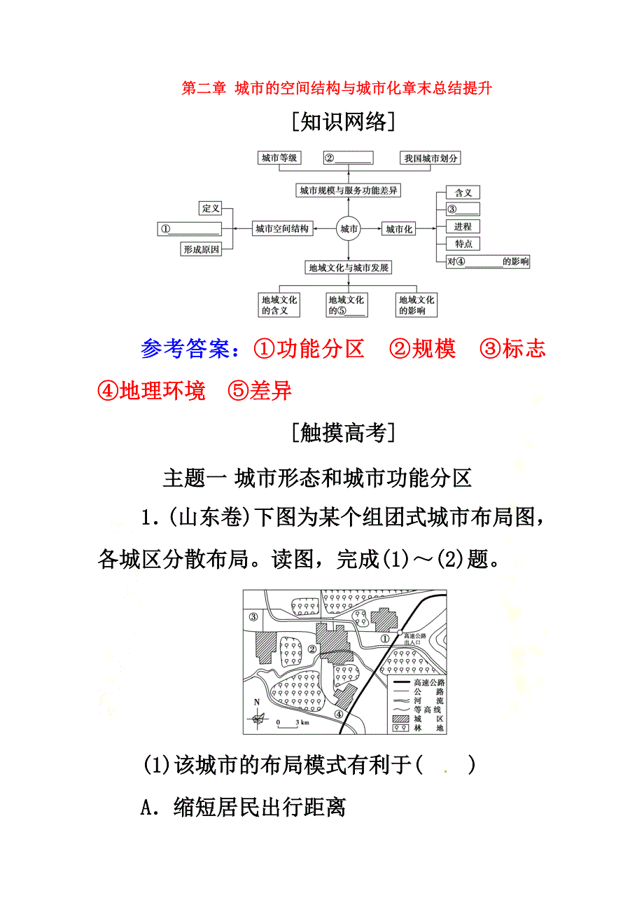 2021学年高中地理第二章城市的空间结构与城市化章末总结提升中图版必修2_第2页