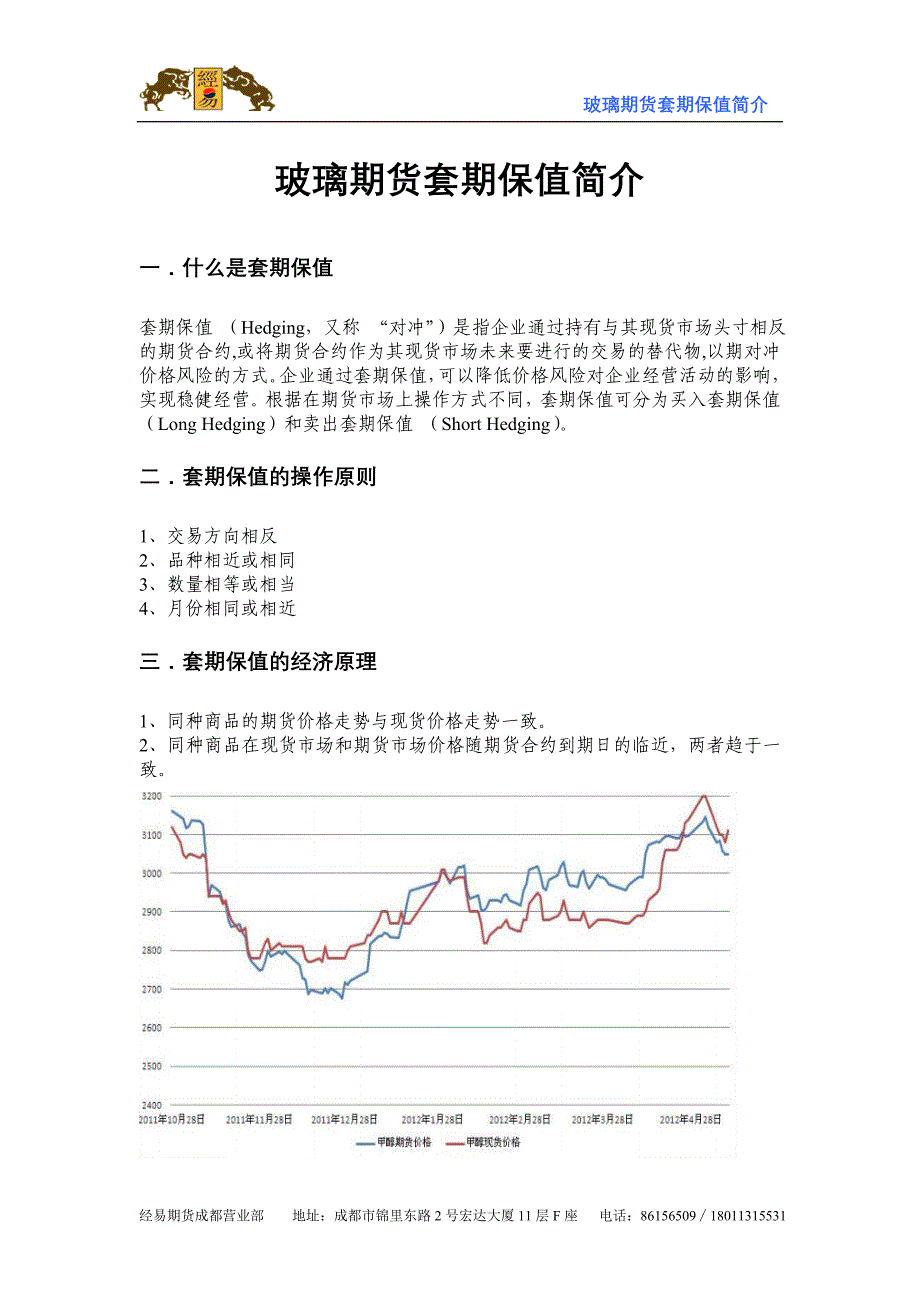 玻璃期货套期保值简介.doc_第1页