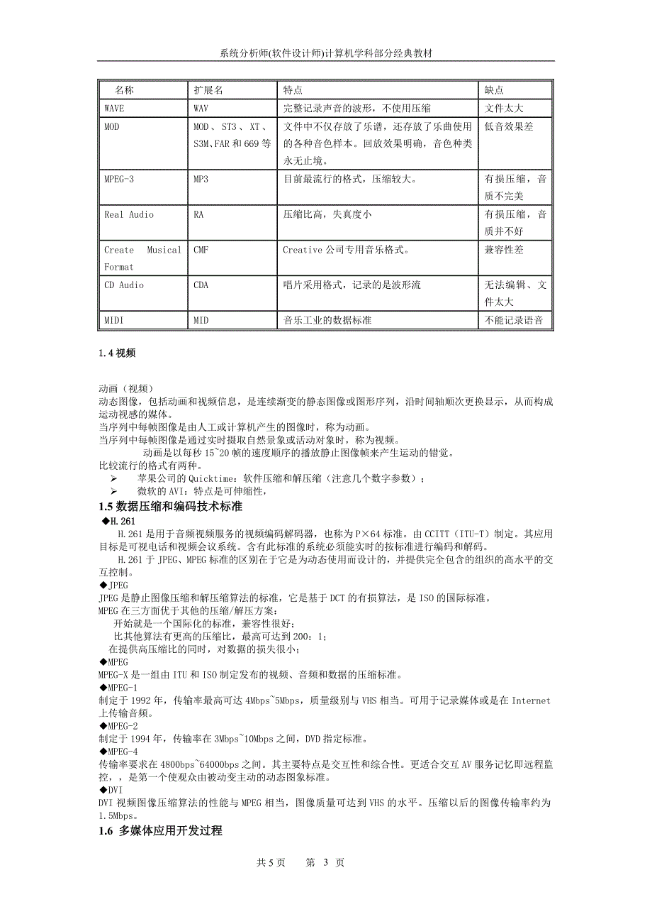 系统分析师经典教程专题四：多媒体专题.doc_第3页