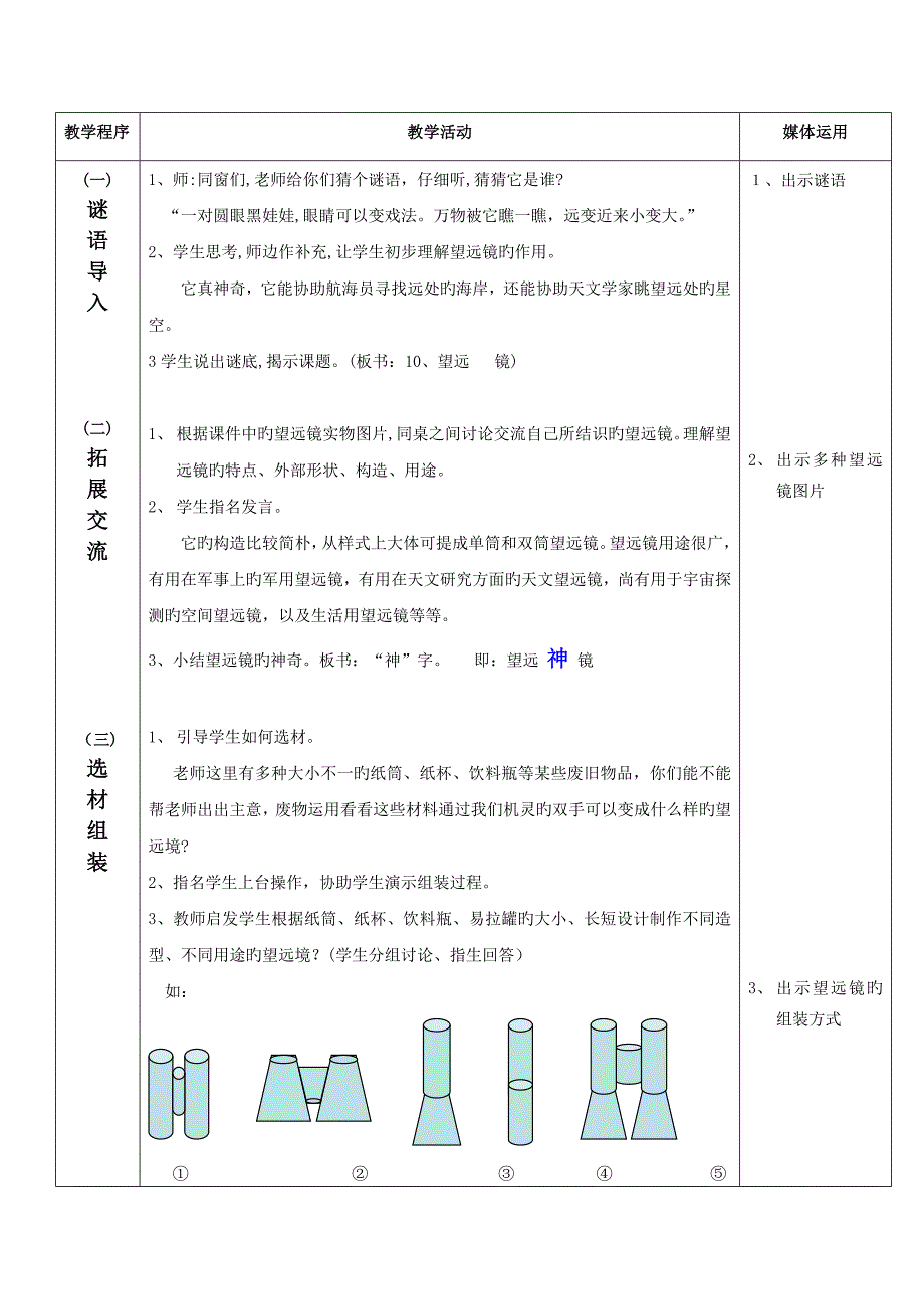 美术课教案—望远神镜_第2页