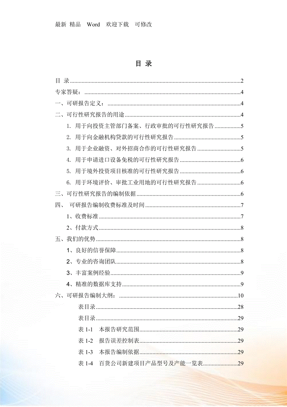 百货公司项目可行性研究报告_第2页