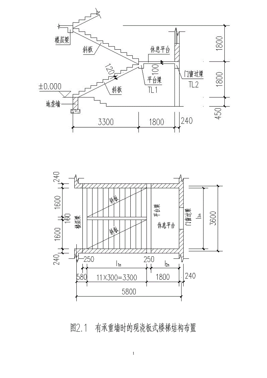 建筑结构实训(楼梯、雨棚).doc_第2页