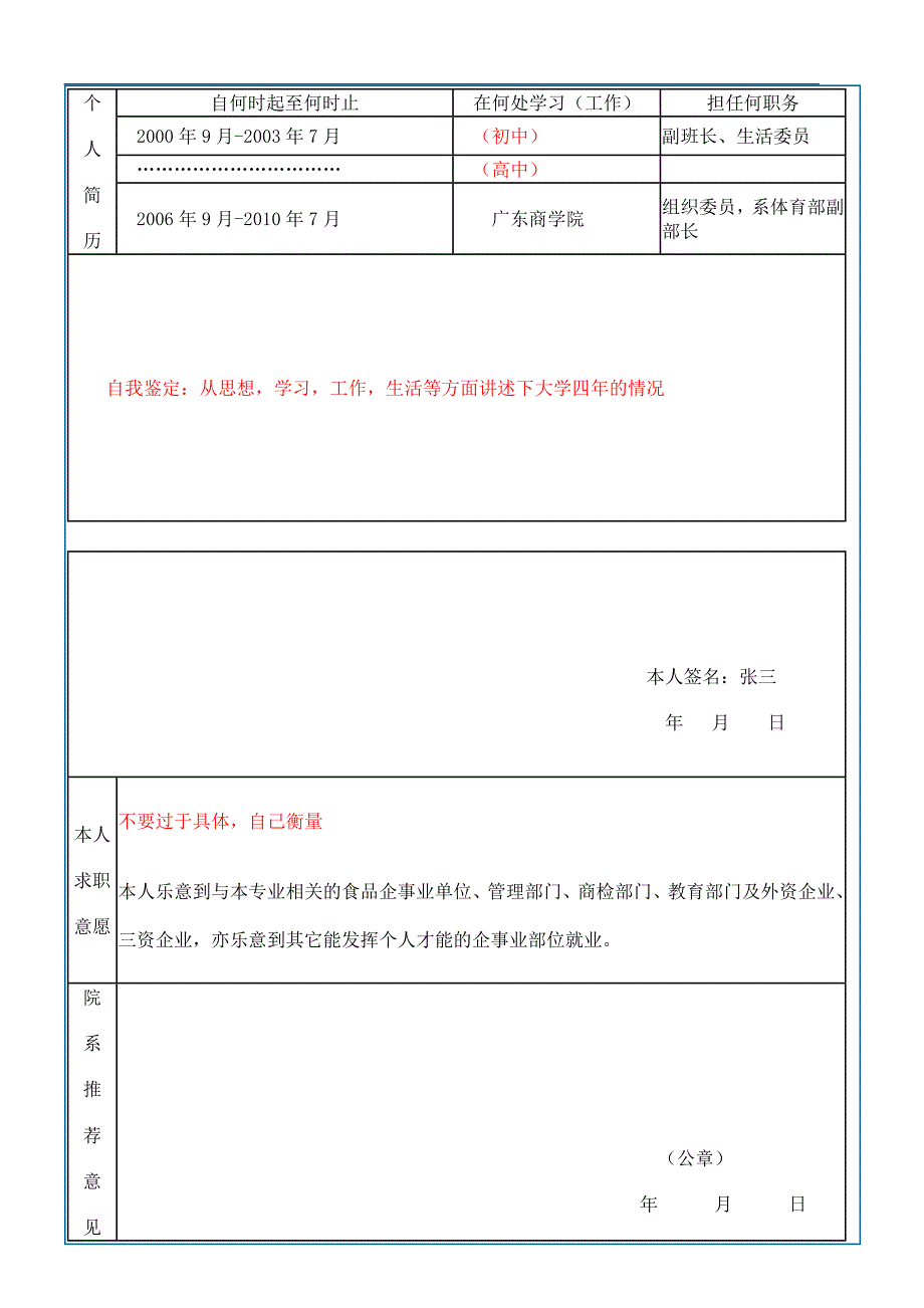 毕业生就业推荐表参考范文.doc_第3页