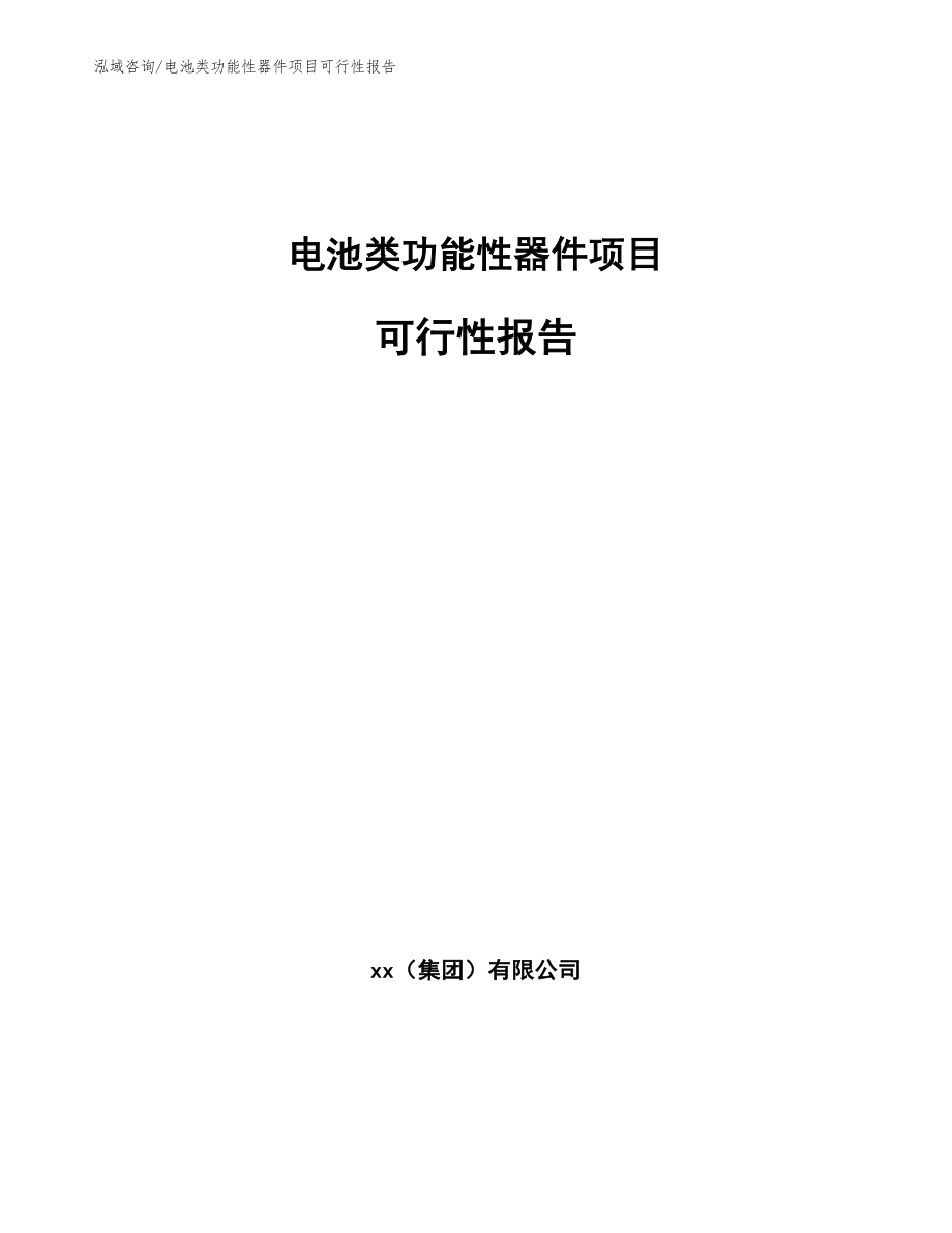 电池类功能性器件项目可行性报告参考模板_第1页