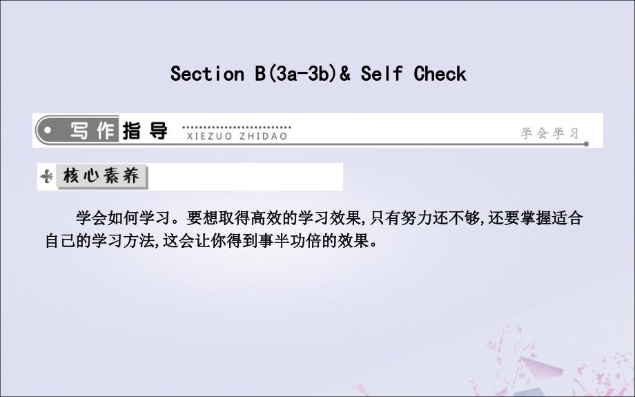 九年级英语全册Unit1HowcanwebecomegoodlearnersSectionB3a3bampSelfCheck课件新版人教新目标版_第1页