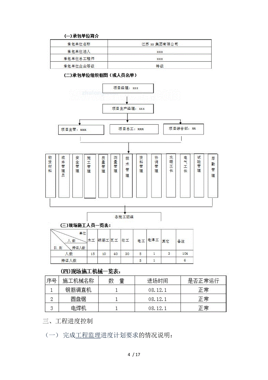 大厦装修工程监理月报_第4页