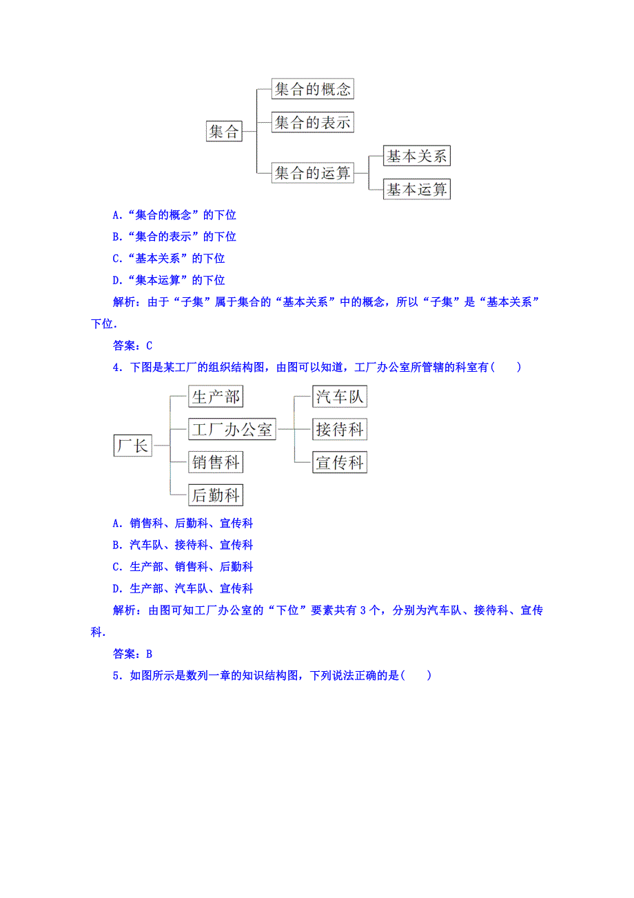 人教版 高中数学【选修 21】 习题：第四章4.2结构图_第2页