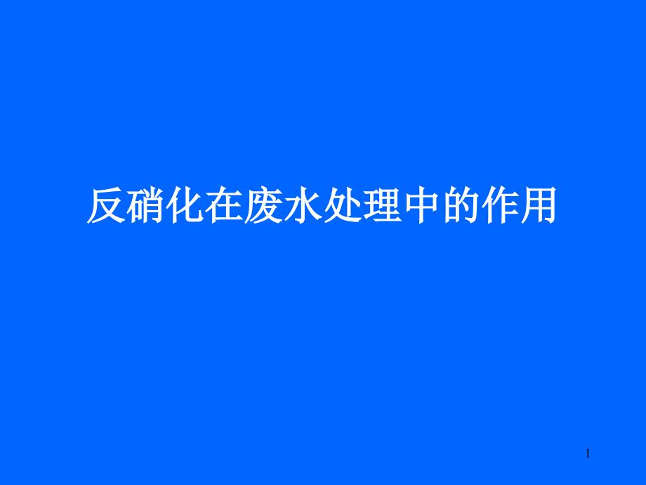 第四讲缺氧反硝化反应_第1页