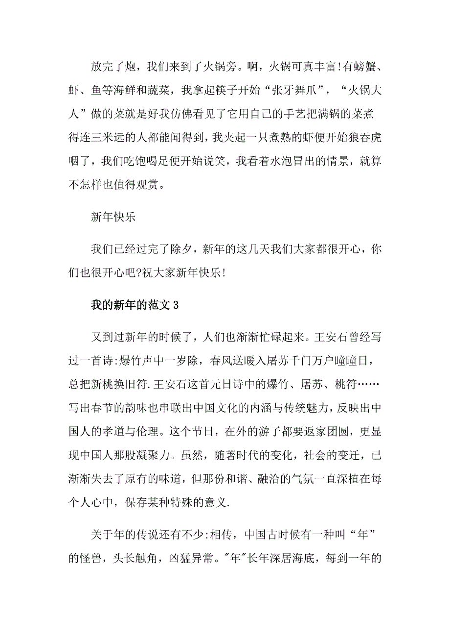 我的新年作文2021我的新年初一作文_第4页