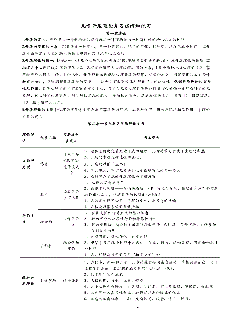 自考-儿童发展理论复习_第1页
