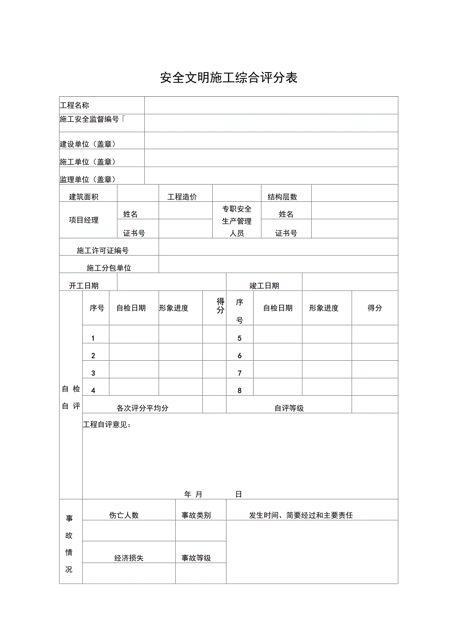 安全文明施工综合评分表正式版_第2页