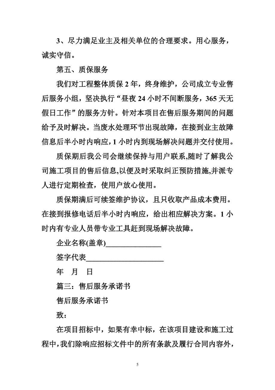 环评投标售后服务承诺书.doc_第5页