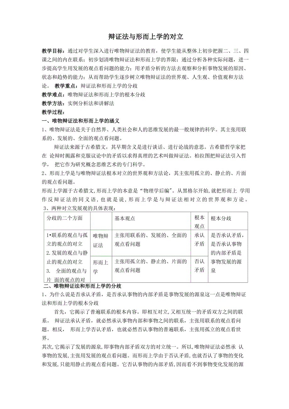 哲学基础——辩证法与形而上学的对立_第1页