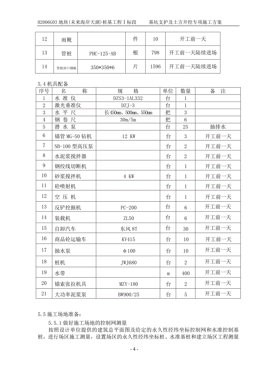 基坑支护开挖施工方案_第4页