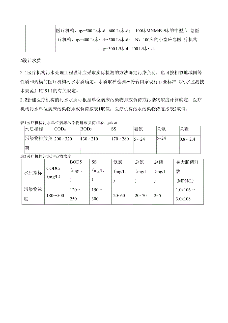 医疗机构污水水量与水质要求_第2页