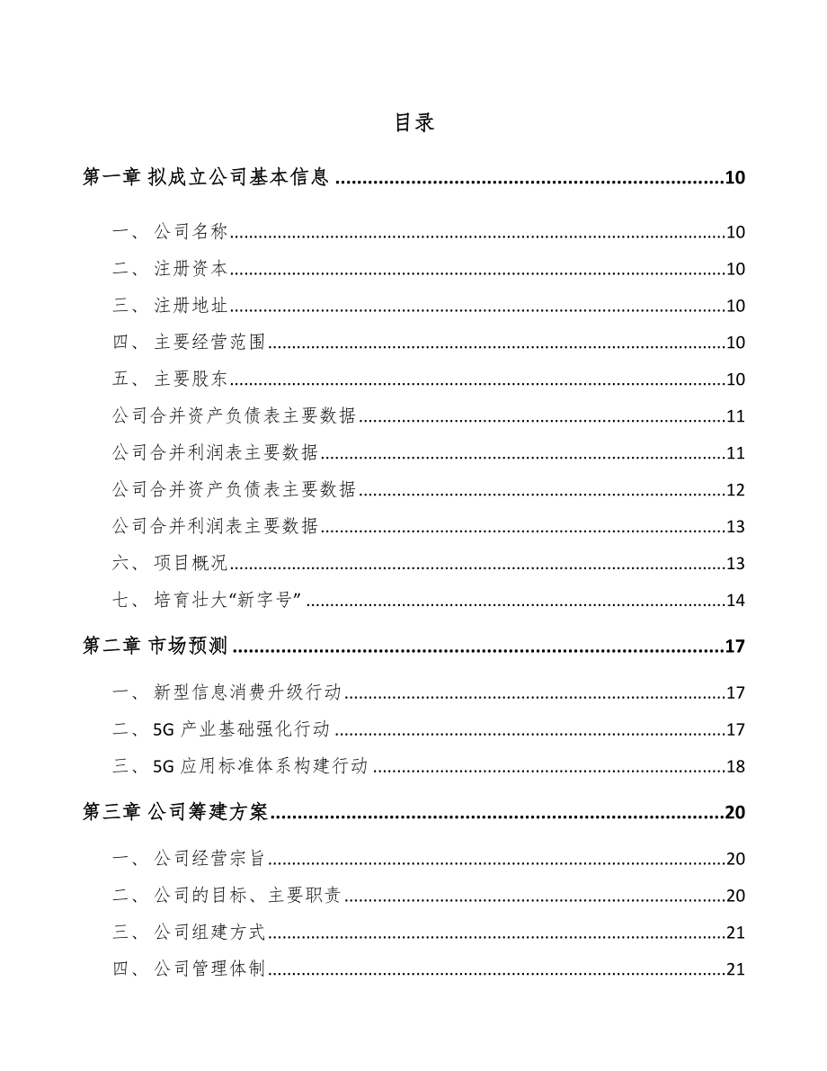 丹东关于成立5G+智慧电力公司可行性研究报告_第4页