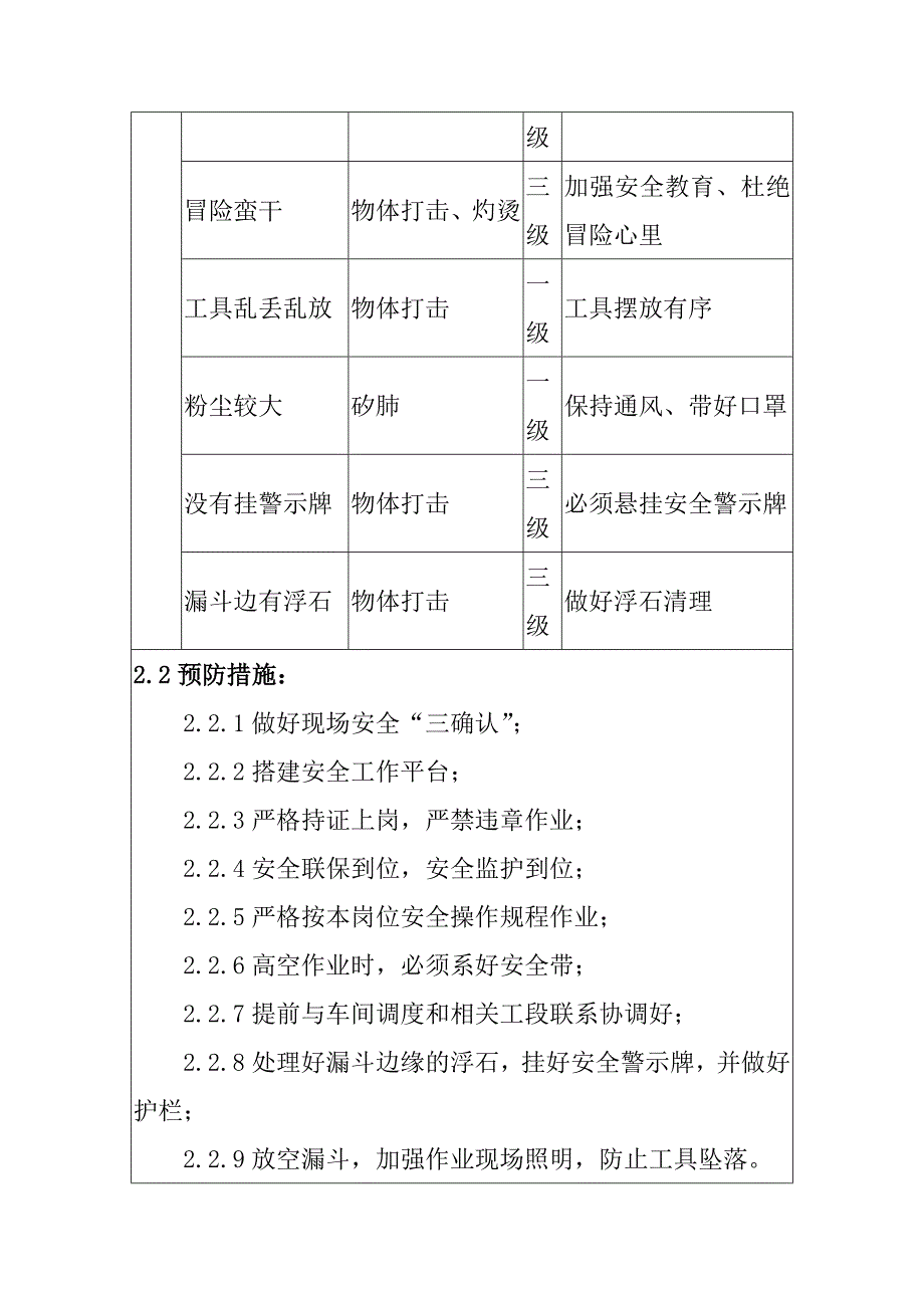 井下漏斗维修作业指导书_第3页