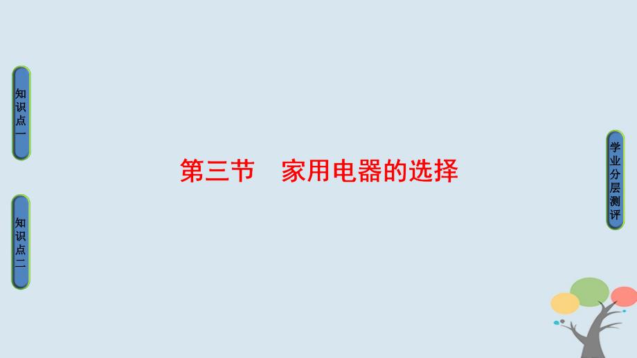 2022版高中物理第4章家用电器与日常生活第3节家用电器的选择课件粤教版选修1-1_第1页