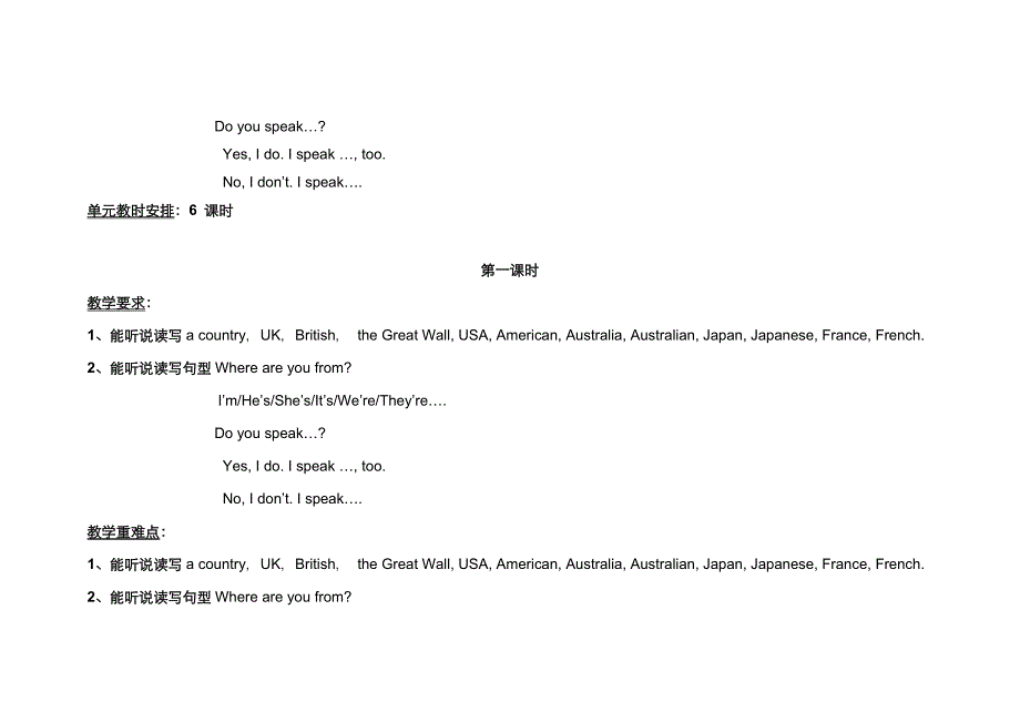 五年级英语下册Unit9教案_第2页