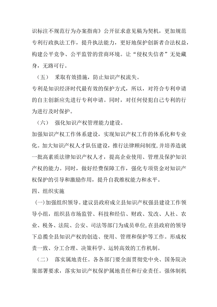 关于加强知识产权保护工作的实施方案_第3页