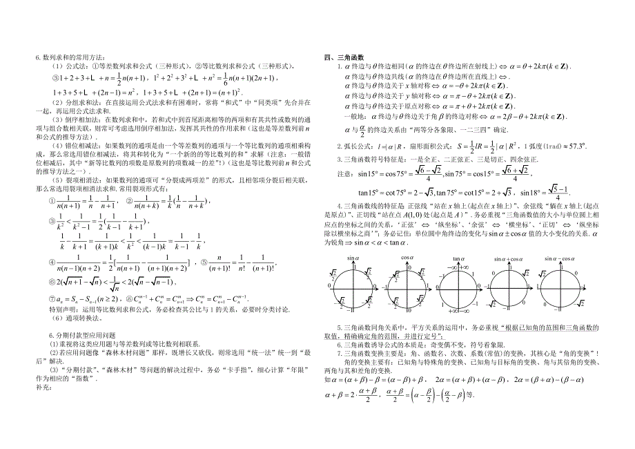 高中数学精彩结论汇总定稿_第4页