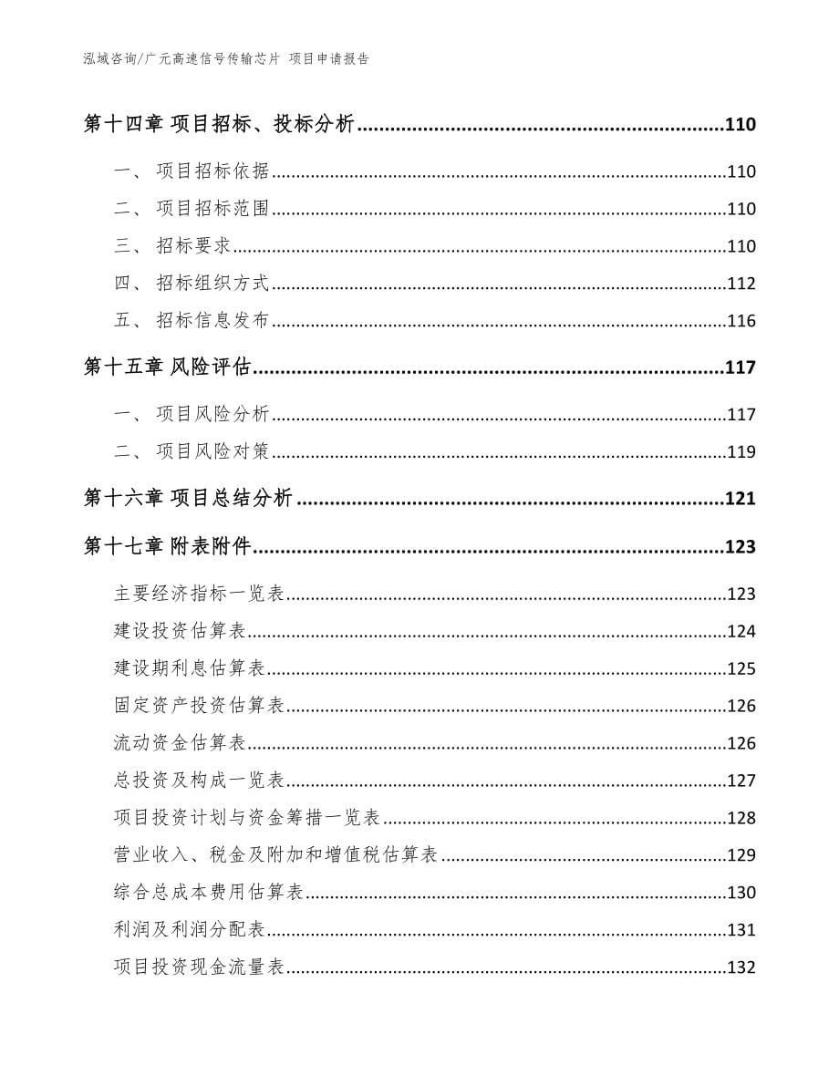 广元高速信号传输芯片 项目申请报告_第5页