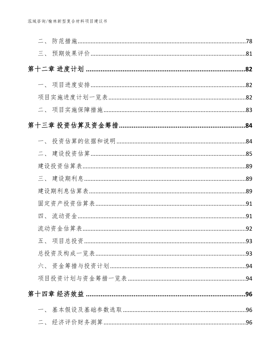 榆林新型复合材料项目建议书_参考范文_第4页