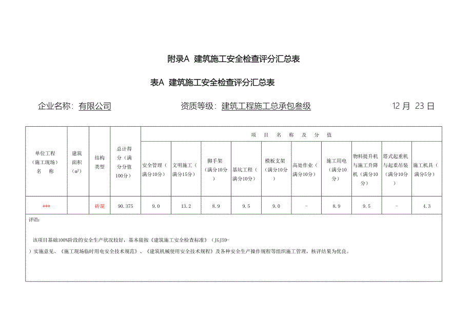 建筑施工安全检查标准评分表_第2页