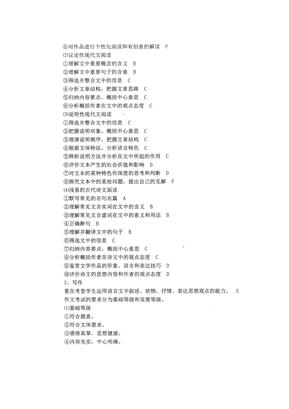 湖北省鄂州市2015年中考各科考试说明_第4页