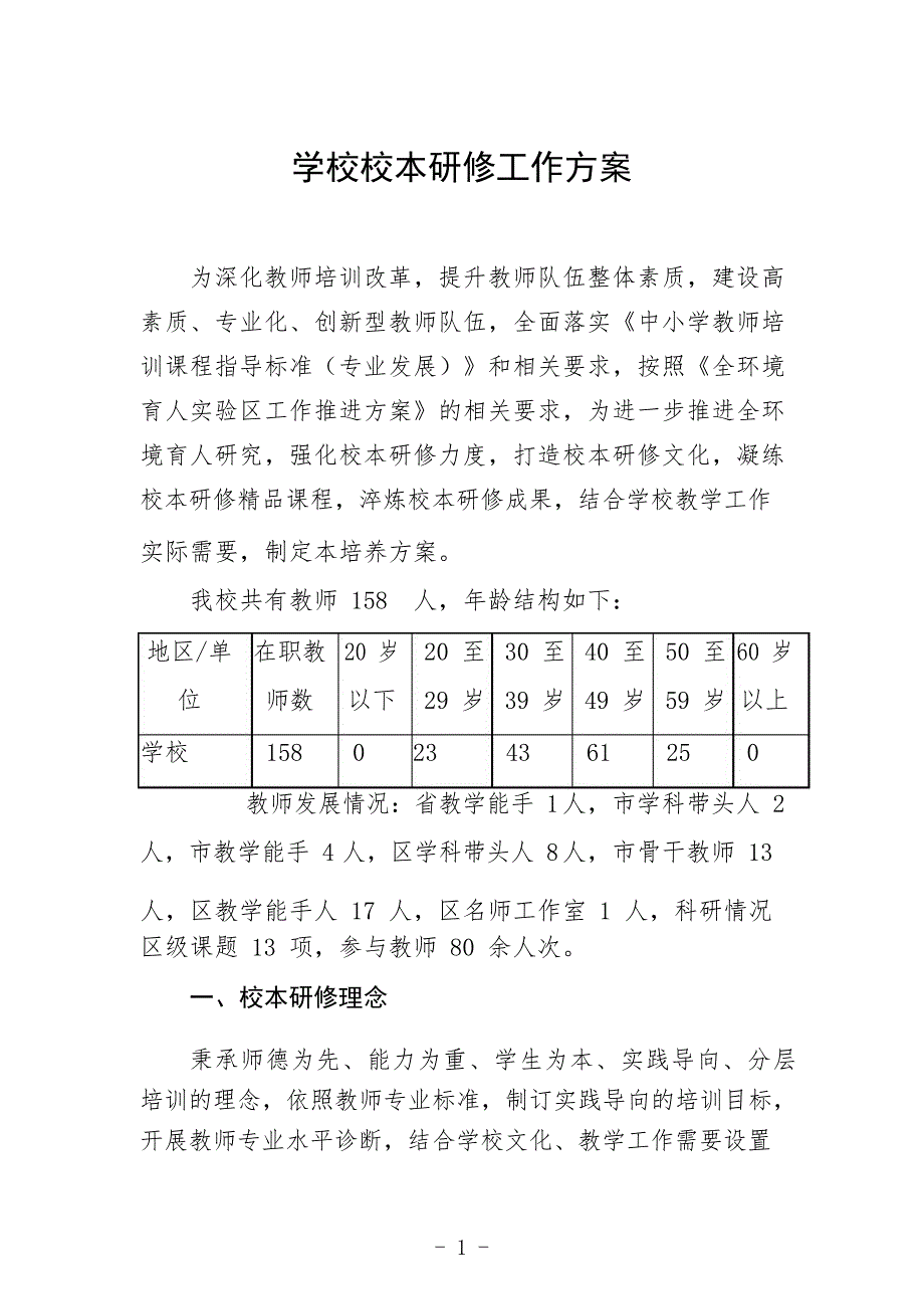 学校校本研修工作方案_第1页