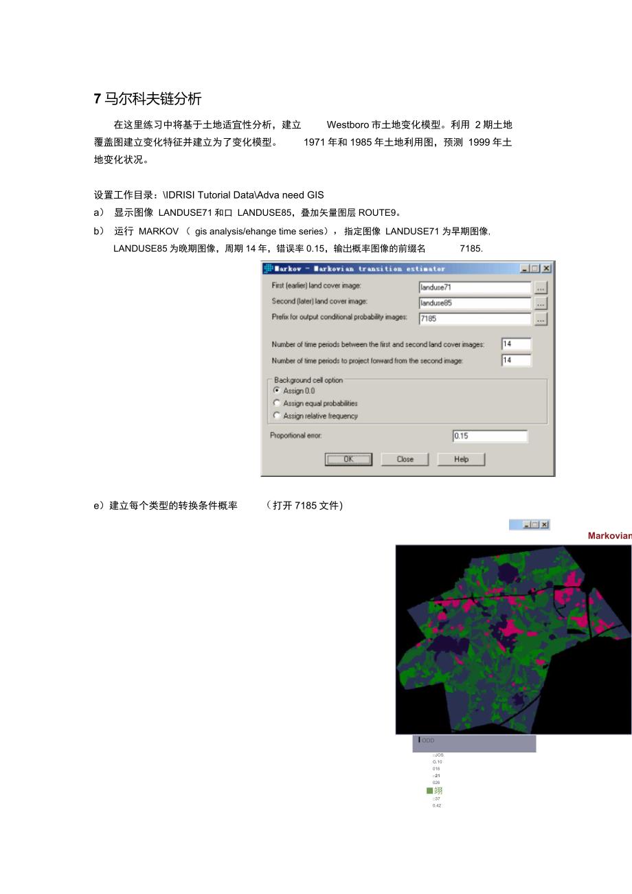 利用马尔科夫链元胞自动机建立土地变化模型_第1页