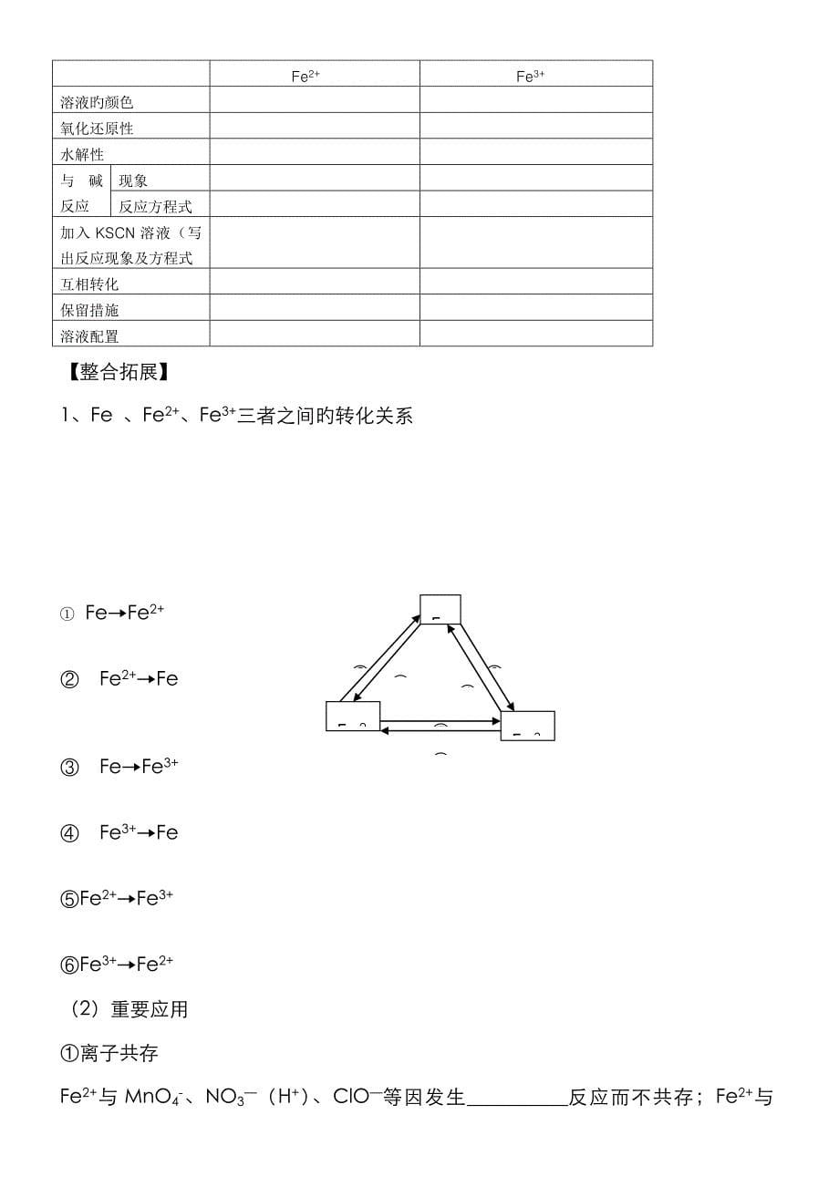 铁及化合物学案_第5页